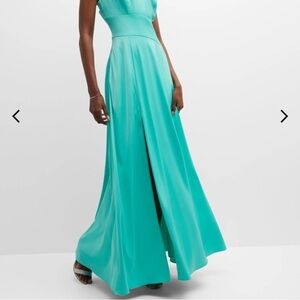 LIV FOSTER Jade One Shoulder
Satin Gown With Front Slit Sz 4